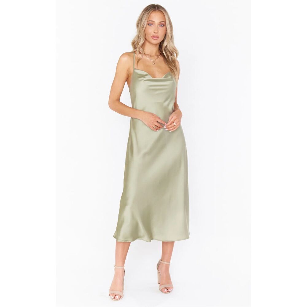 Nwt Show Me Your Mumu Verona Cowl Silky Dress Size Small